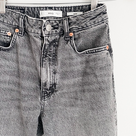 Mango Denim - Mango High Rise Mom Jeans, Grey - Size 2